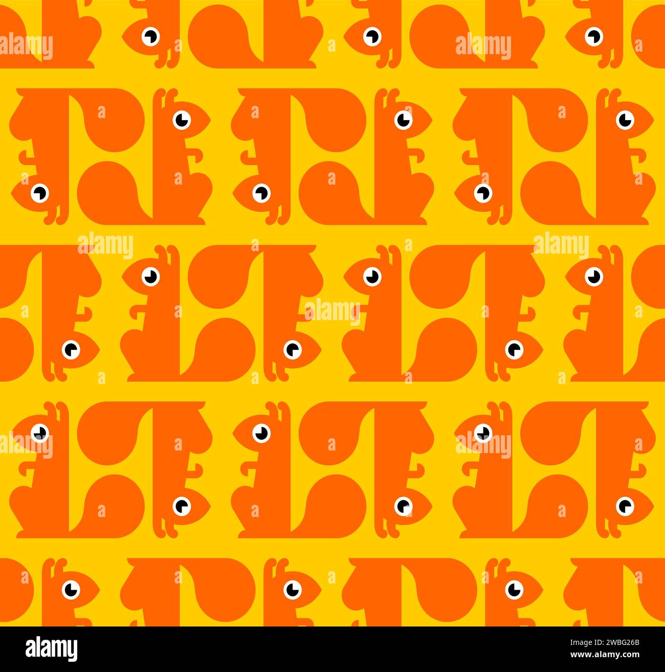 Squirrel pattern seamless. bun tree-dwelling rodent with a bushy tail ...