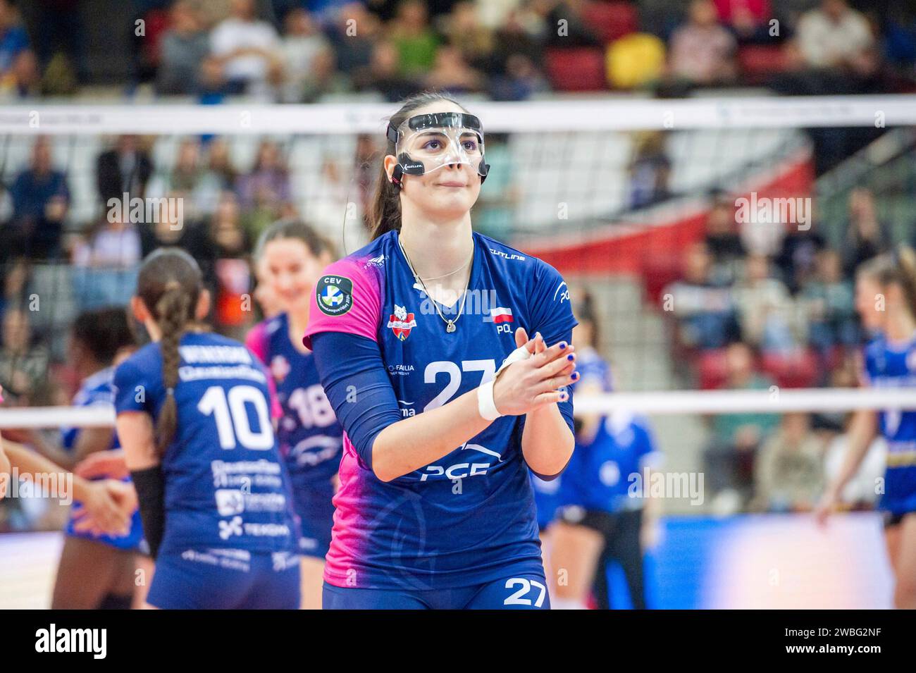 Ann Kalandadse (PGE Rysice Rzeszow, #27) Volleyball Champions League - Allianz MTV Stuttgart vs. PGE Rysice Rzeszow, 10.01.2024, Stuttgart (SCHARRena), GER Foto: Eibner/Sandy Dinkelacker Stock Photo