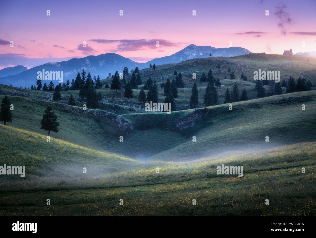 Alpine meadows rolling green hi-res stock photography and images - Alamy