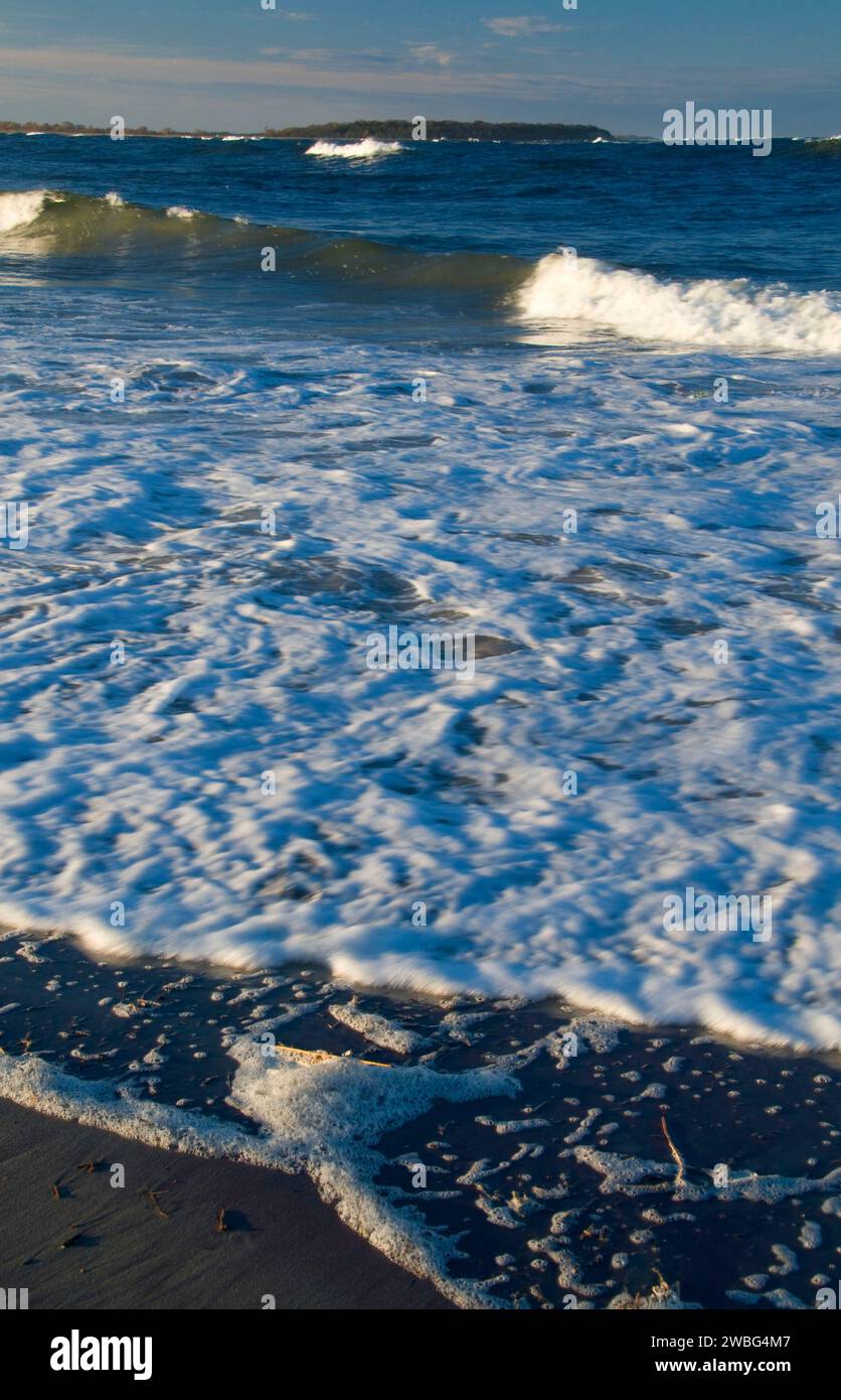Crane Beach surf, Crane Memorial Reservation, Massachusetts Stock Photo
