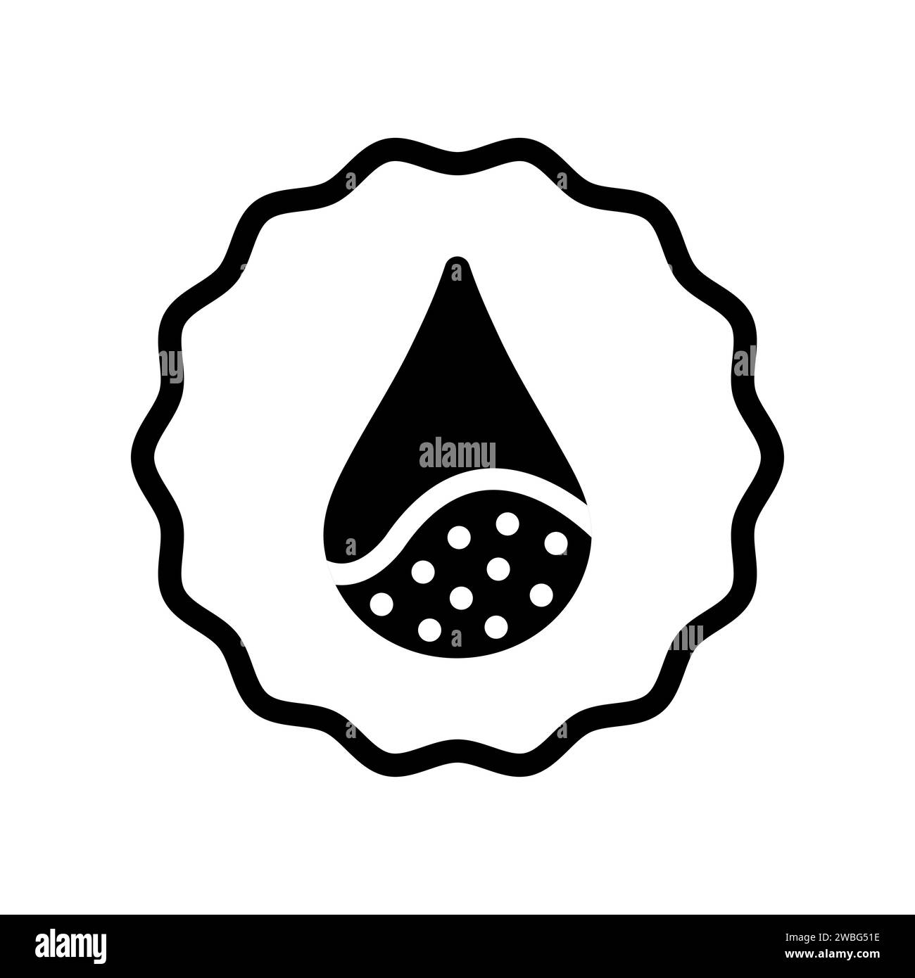 Hydration skin icon or hydrated skin label. Vector isolated in flat style Stock Vector Image