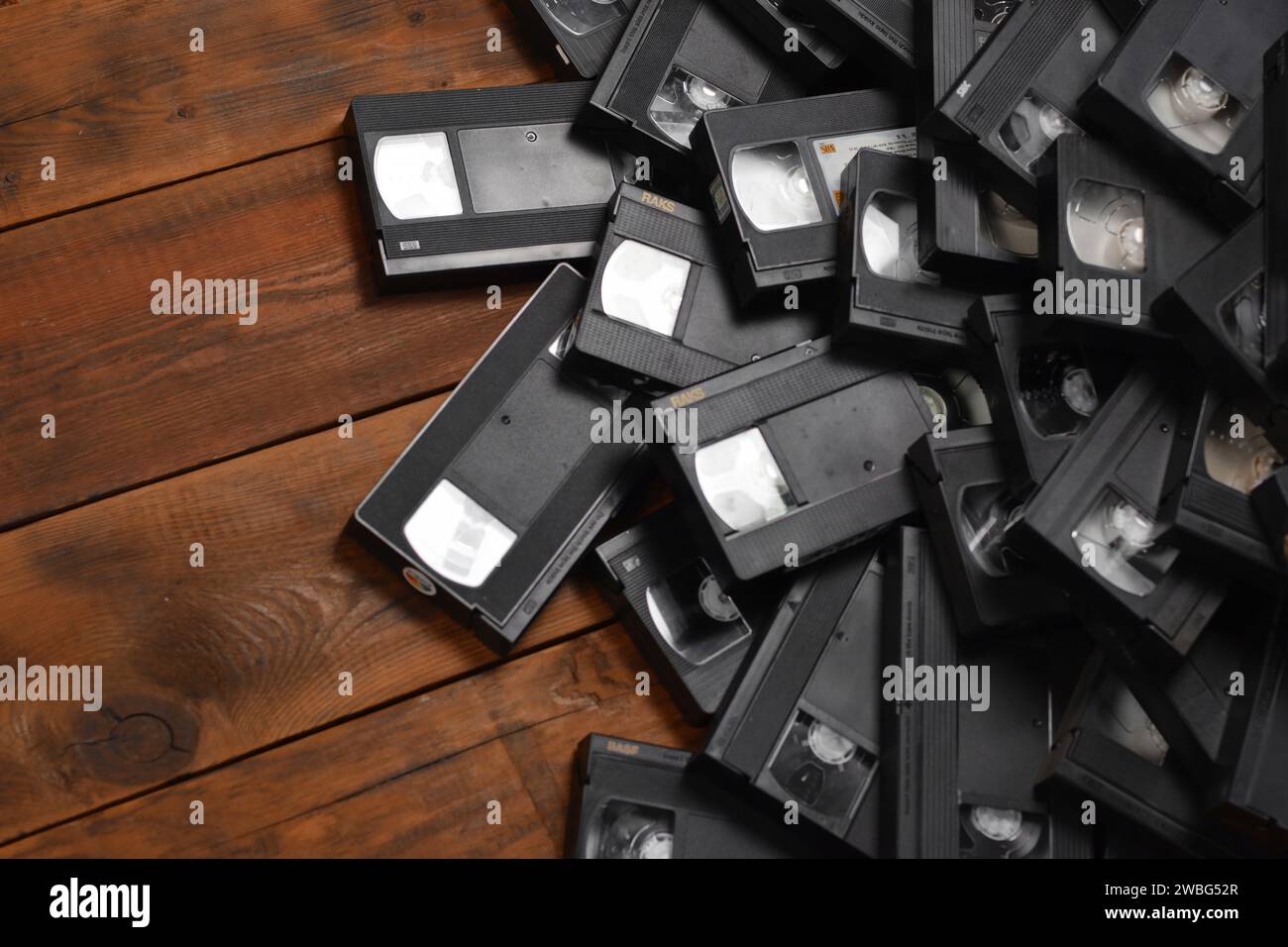 KYIV, UKRAINE 4 MAY, 2023 Video tape on colored background, VHS