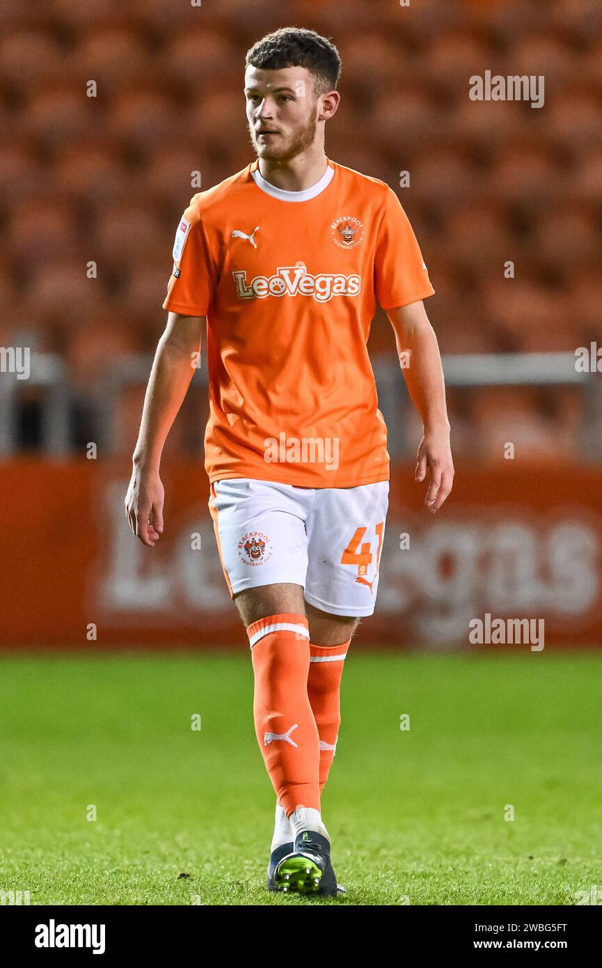 Jack Moore of Blackpool during the Bristol Street Motors Trophy match