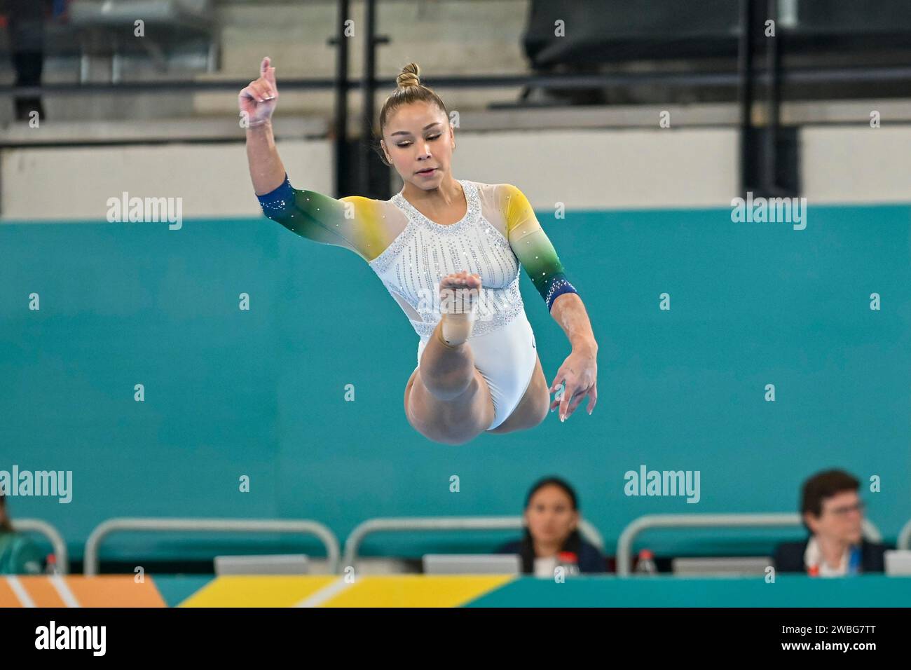 Santiago, Chile, October 23, 2023, Flavia Saraiva (BRA) during Gymnastics - women Artistic at the 2023 Pan American Games Stock Photo
