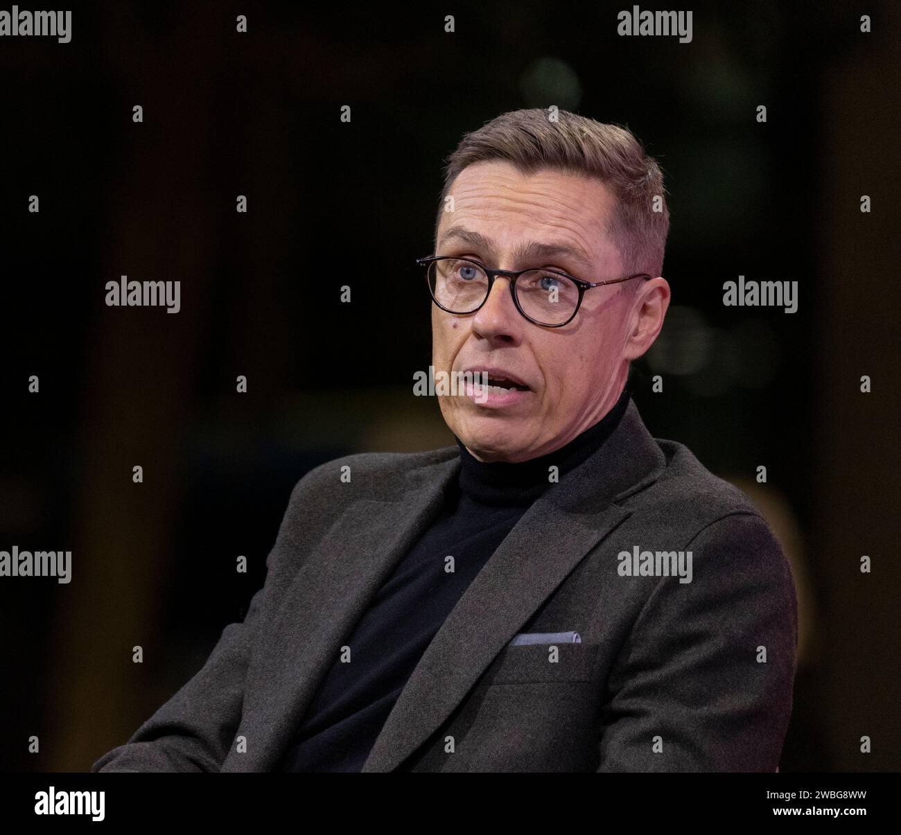 Alexander Stubb running for Presidency of the Republic of Finland in 2024 as the candidate of the National Coalition Party. Stock Photo
