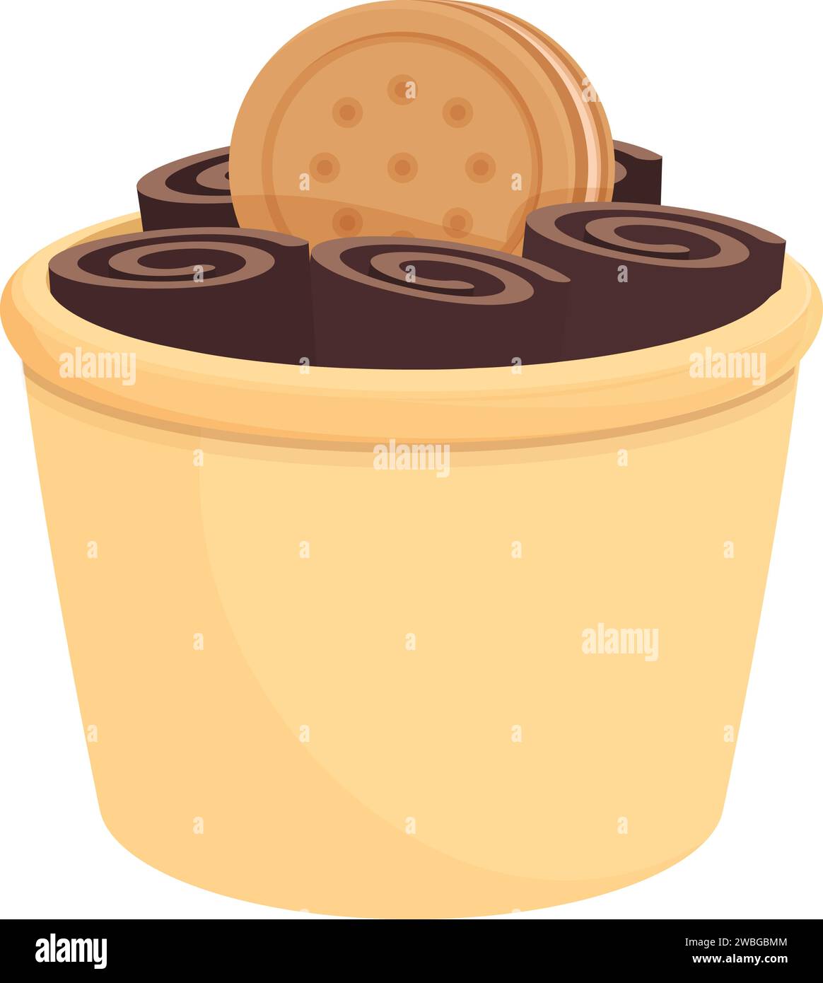 Rolled ice cream thailand Stock Vector Images - Alamy