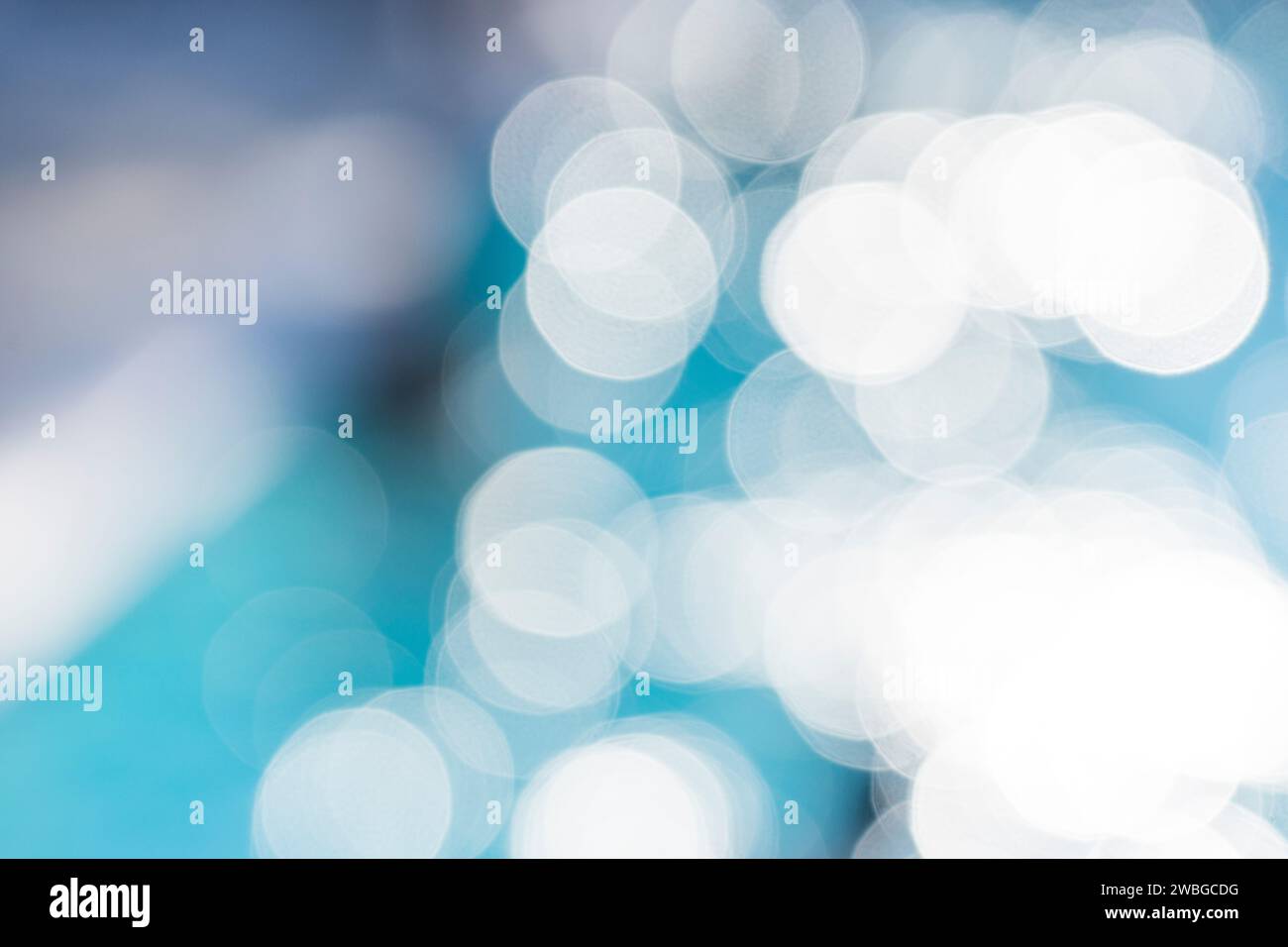 abstract blurred image of blue and white effects. Stock Photo