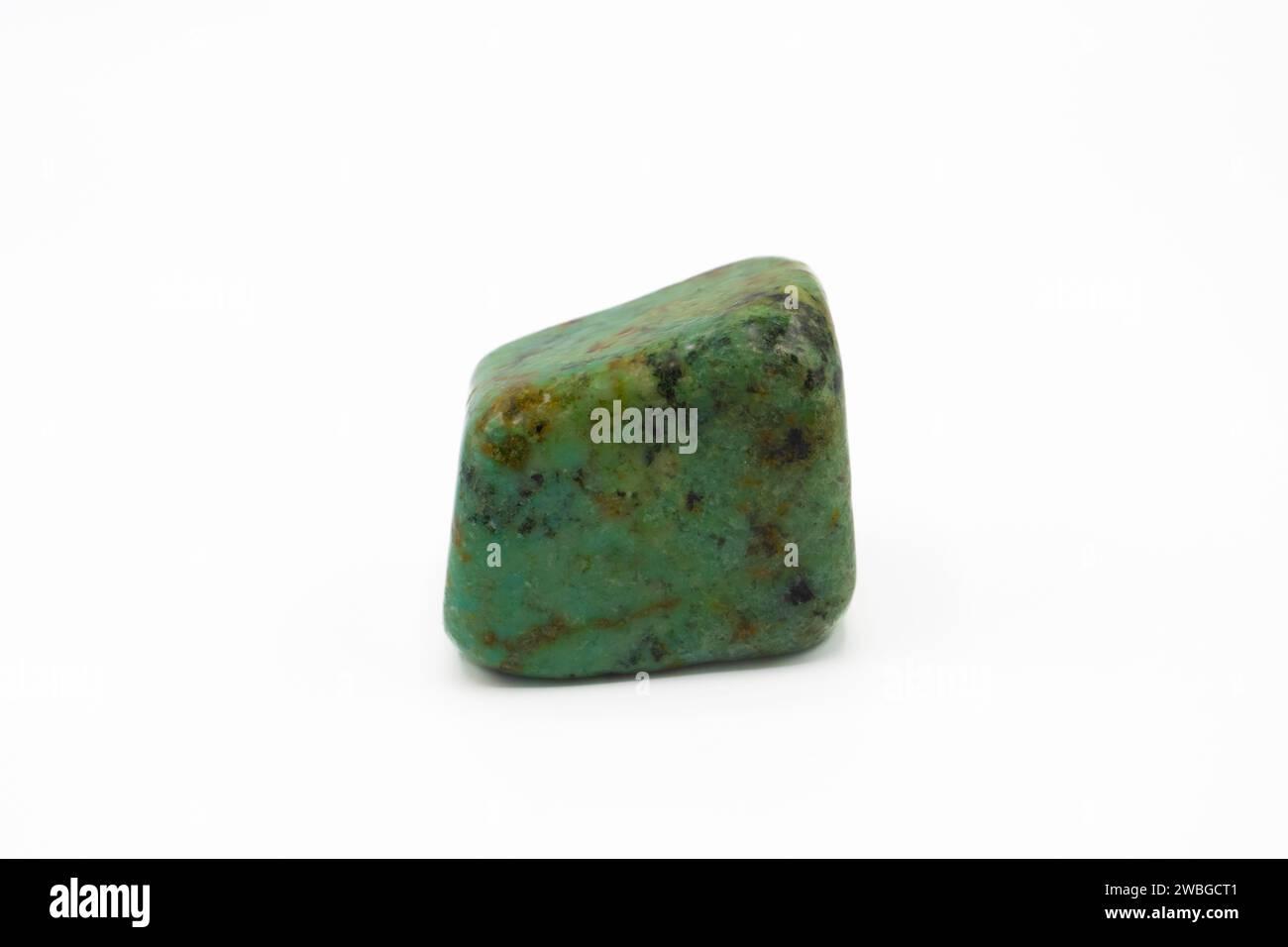 African turquoise stone. African turquoise is a member of the quartz family and is considered the stone of evolution' Stock Photo