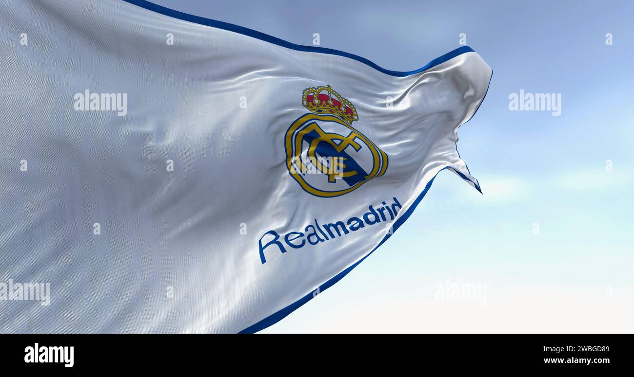 madrid-sp-jan-9-2024-real-madrid-club-de-futbol-flag-waving-in-the