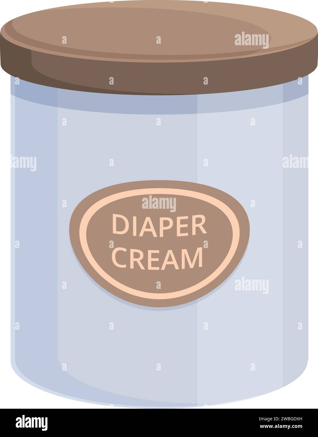 Diaper cream box icon cartoon vector. Salve nappy. Baby care talcum Stock Vector