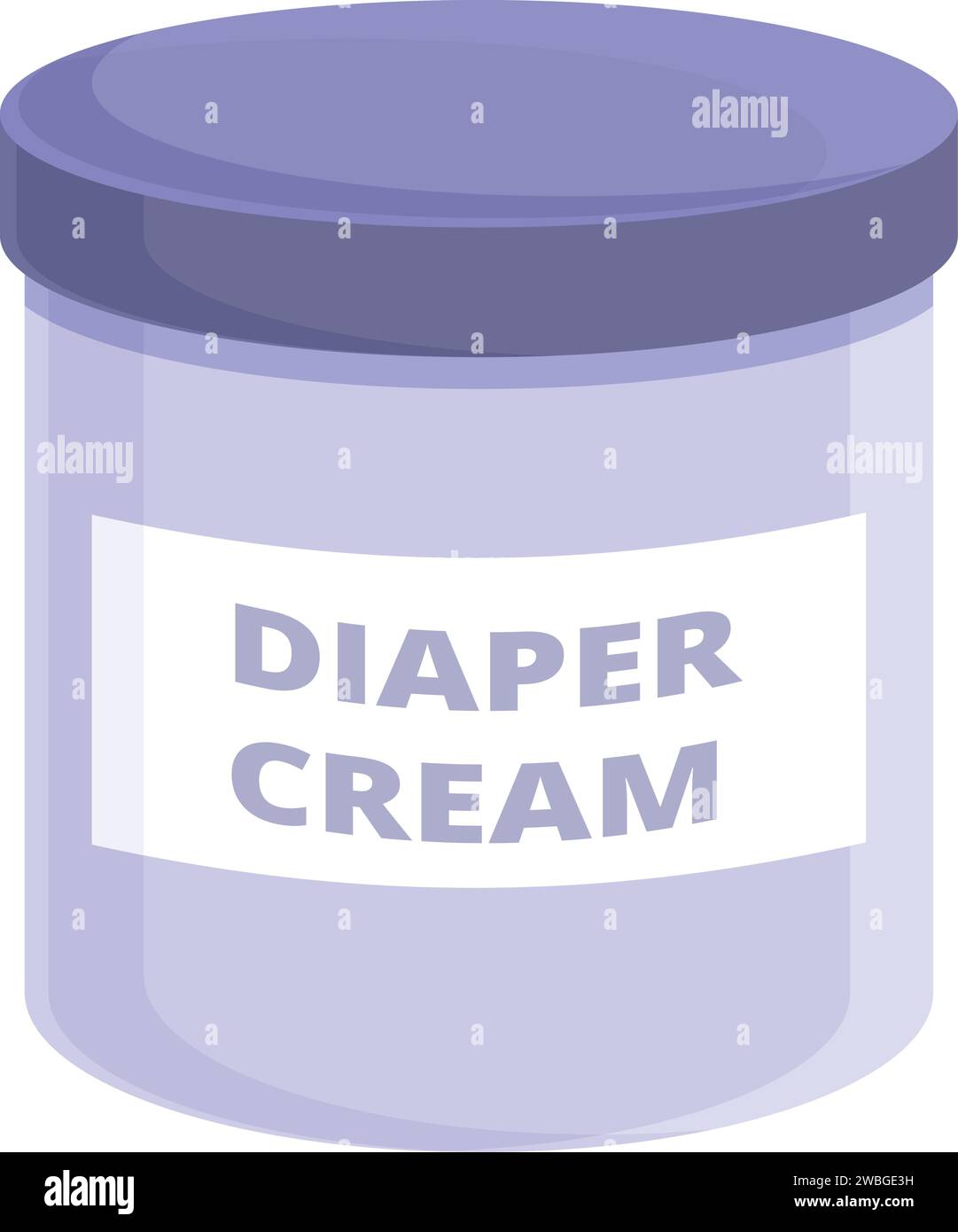 Cream diaper pot icon cartoon vector. Health formula child. Small paper