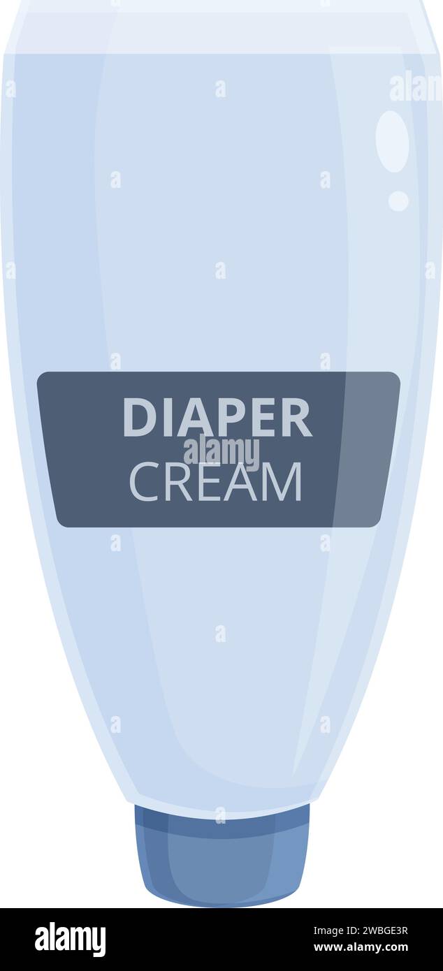Diaper cream tube icon cartoon vector. Baby infection. Rash kid tissue