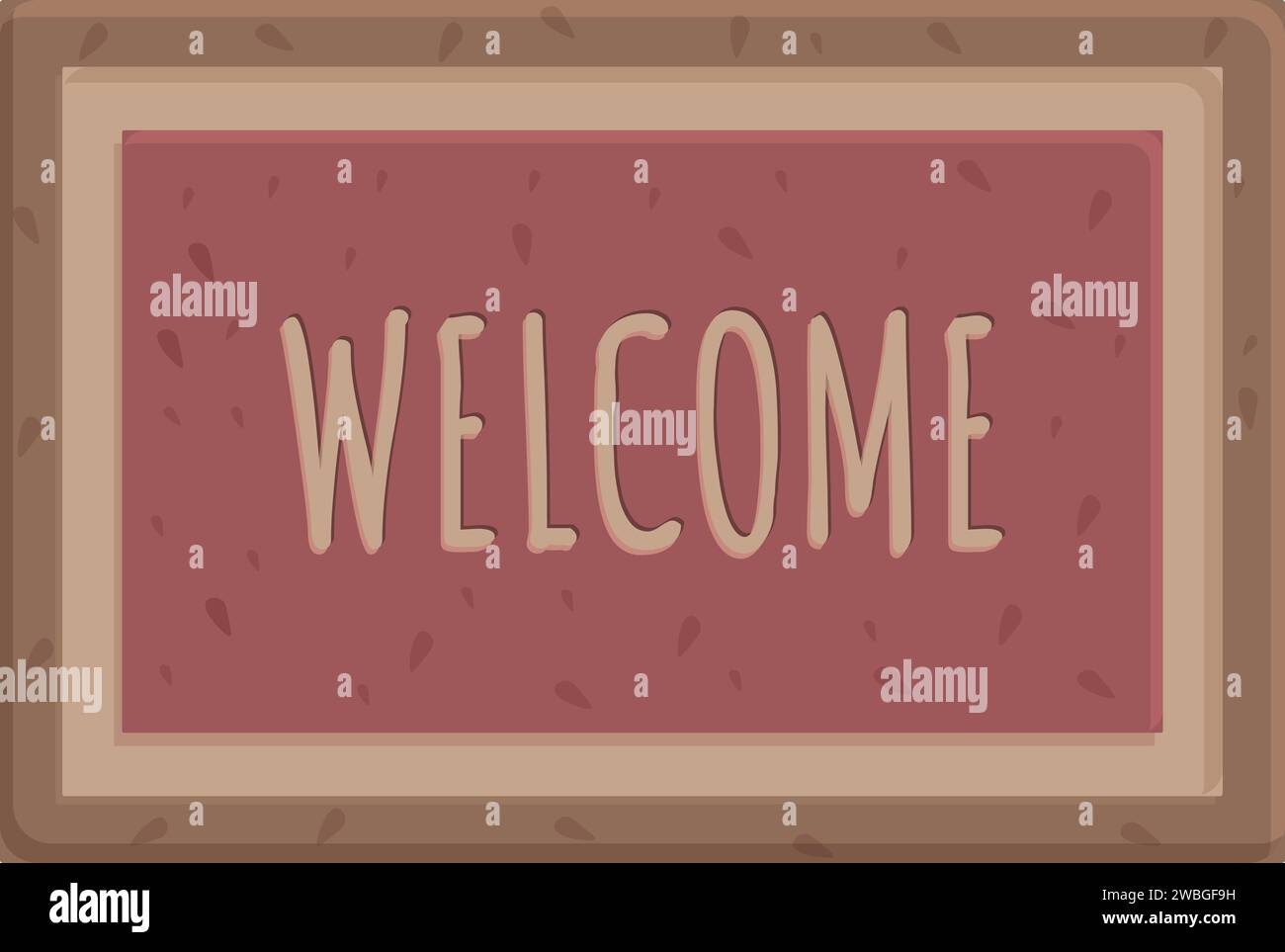 Welcome door mat icon cartoon vector. Decoration clean. Workplace entry ...