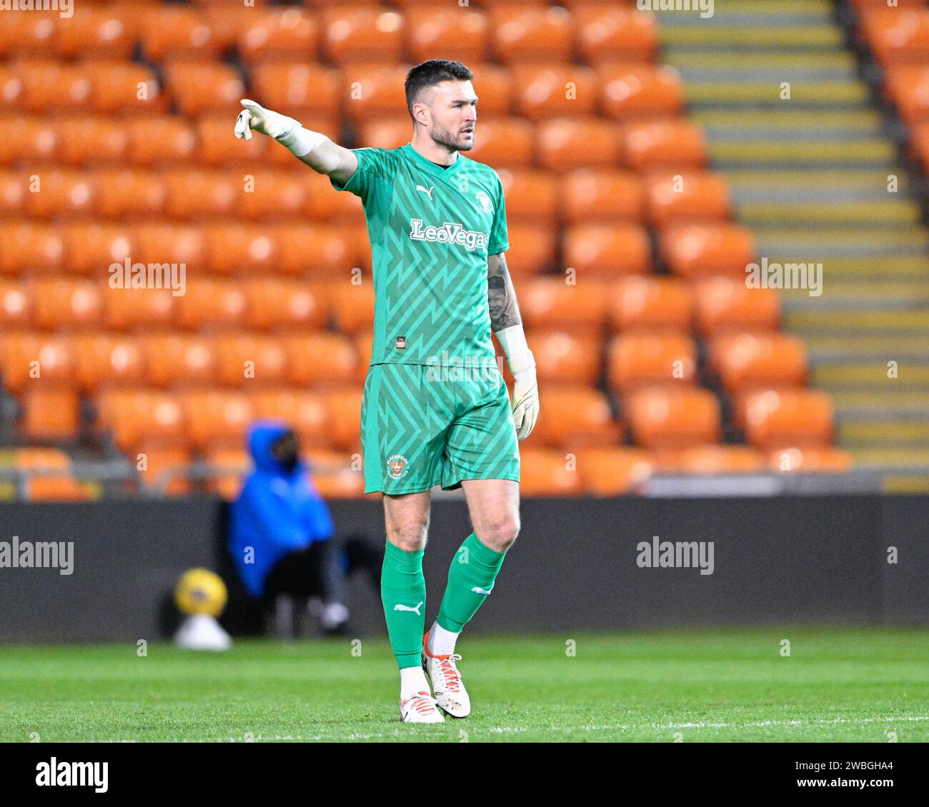Richard O'Donnell of Blackpool, during the Bristol Street Motors Trophy