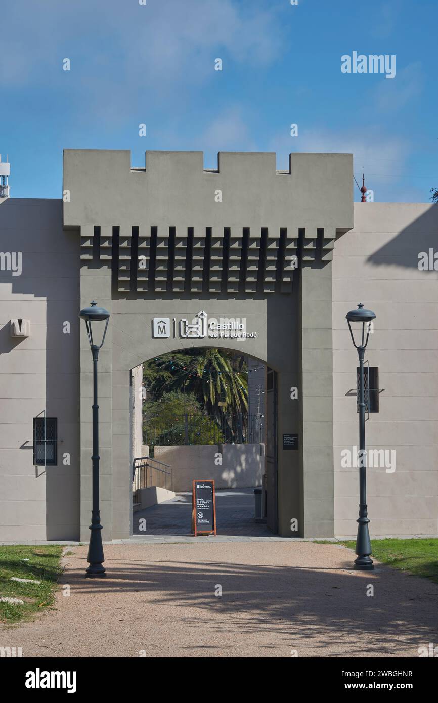 Main Entrance of the Rodo Park Castle in Montevideo Uruguay Stock Photo