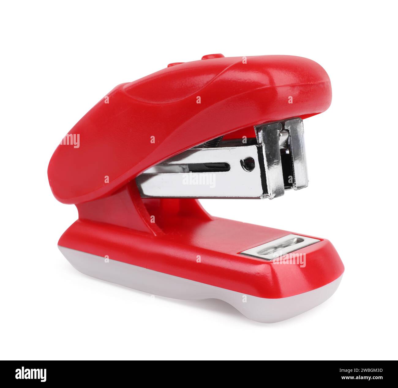 One new red stapler isolated on white Stock Photo - Alamy