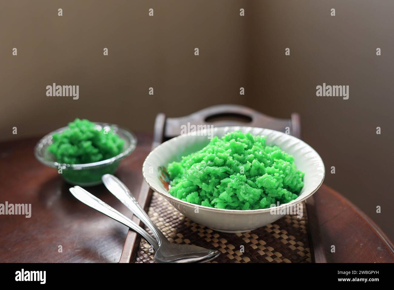 Tape Ketan Pandan, Fermented Sticky Rice with Pandan Leaf Juice for