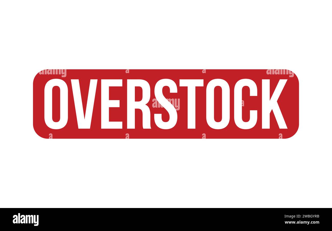 Overstock Stamp. Red Overstock Rubber grunge Stamp Stock Vector