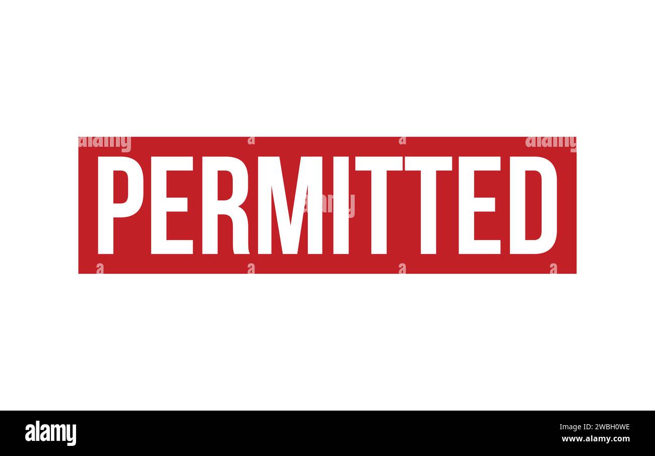 Permitted stamp red rubber Cut Out Stock Images & Pictures - Alamy