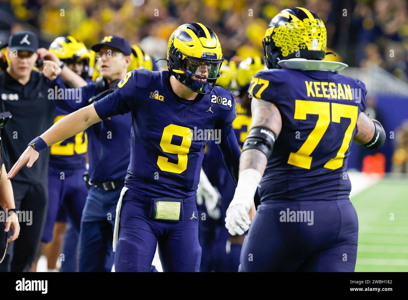 January 8, 2024 Michigan Wolverines quarterback J.J. McCarthy (9