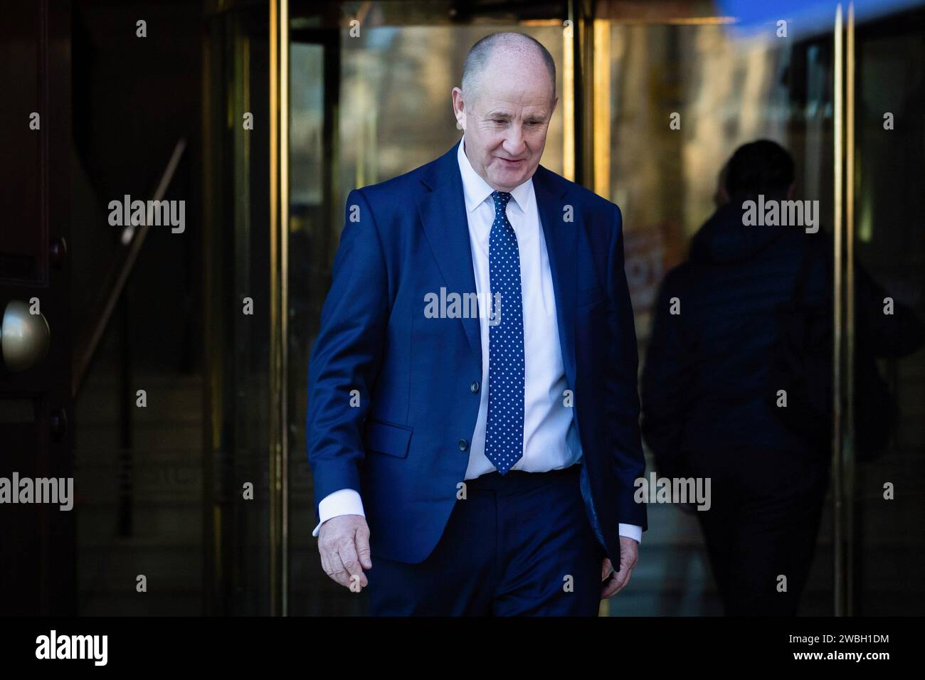 London UK 10th Jan 2024 Post Office Minister Kevin Hollinrake Seen   London Uk 10th Jan 2024 Post Office Minister Kevin Hollinrake Seen In Westminster London Uk After Completing A Morning Round Of Media Broadcast Interviews An Announcement Of The Governments Plan To Help The Victims Of The Post Office Horizon It Scandal Is Imminent Hollinrake Said This Morning Credit Sopa Images Limitedalamy Live News 2WBH1DM 