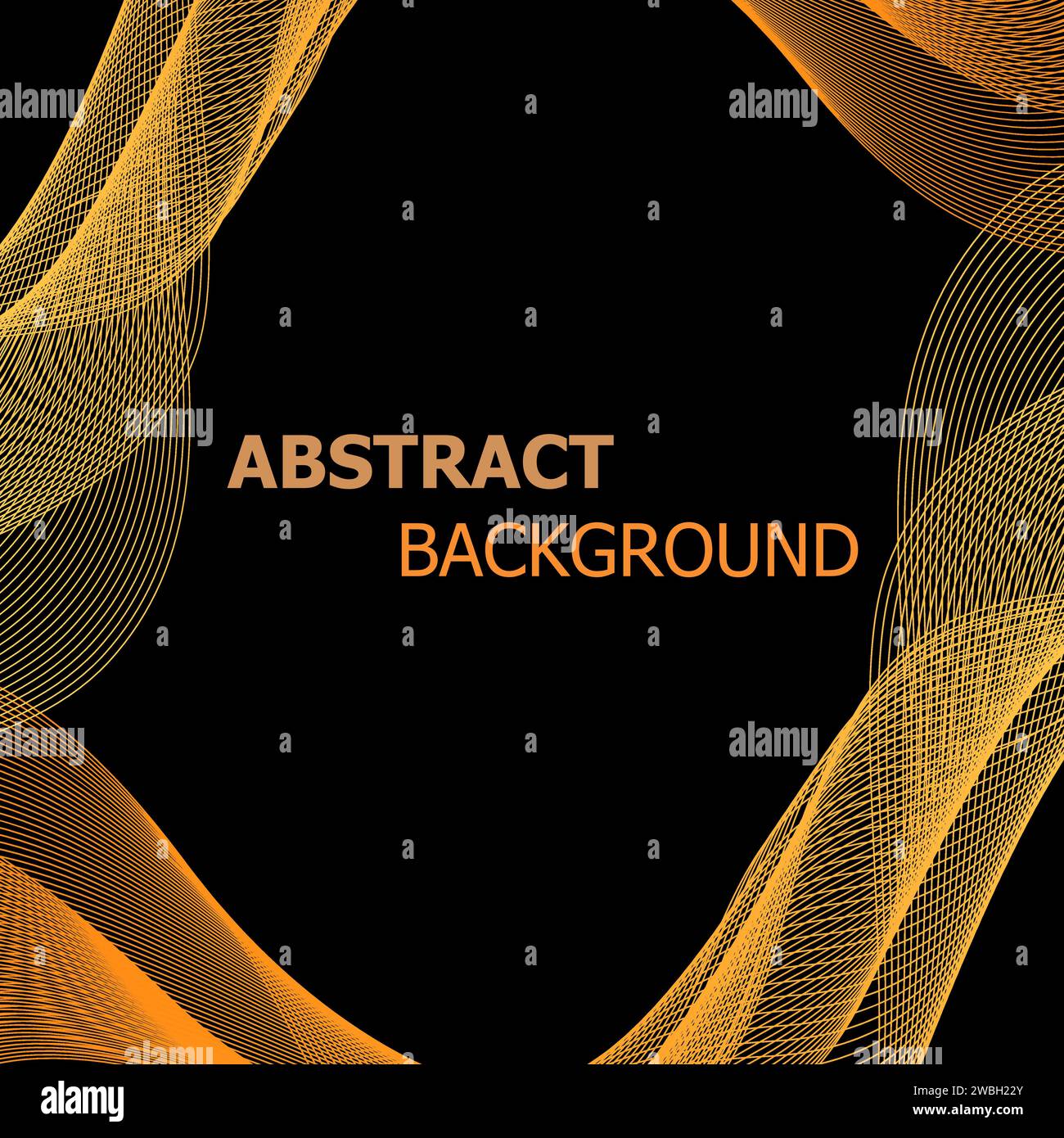 Abstract background with orange lines wave, stock vector Stock Vector ...