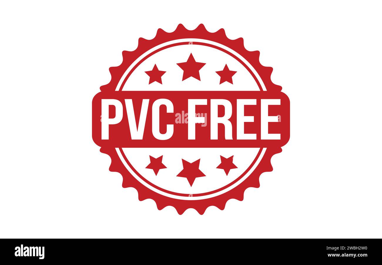 Pvc Free Stamp. Red Pvc Free Rubber grunge Stamp Stock Vector Image