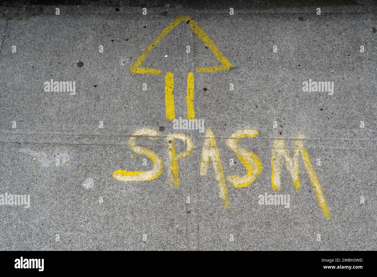Sidewalk graffiti in New York Stock Photo