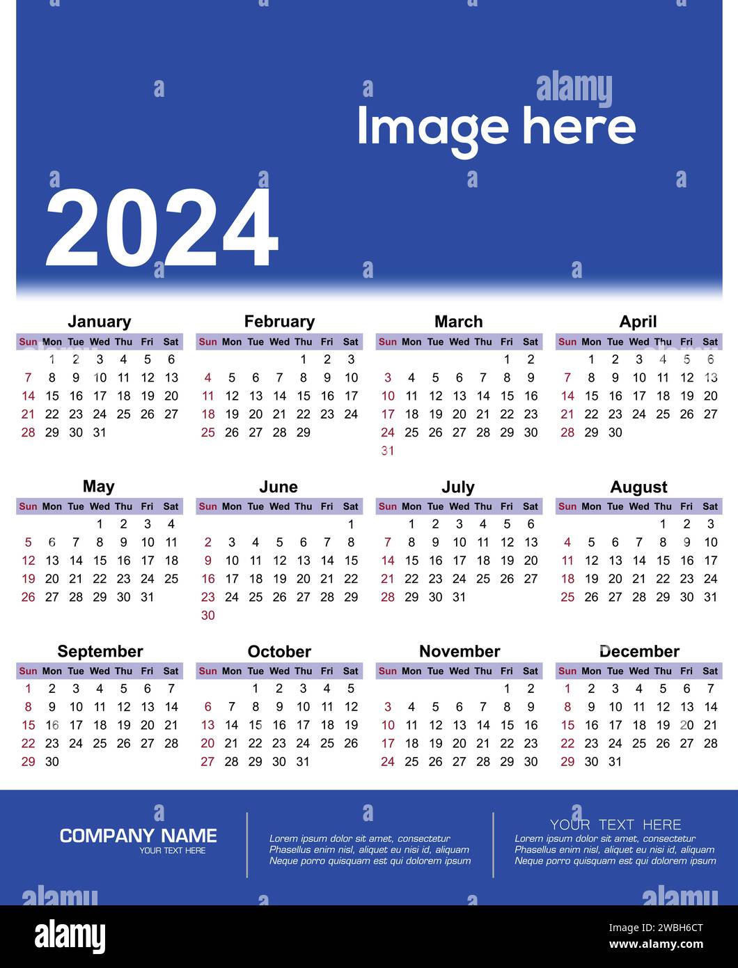 Quarter calendar template for 2024 year. Wall calendar grid in a minimalist style. Week Starts ...