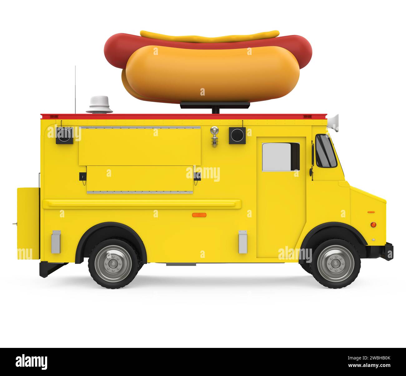 hot-dog-food-truck-isolated-stock-photo-alamy