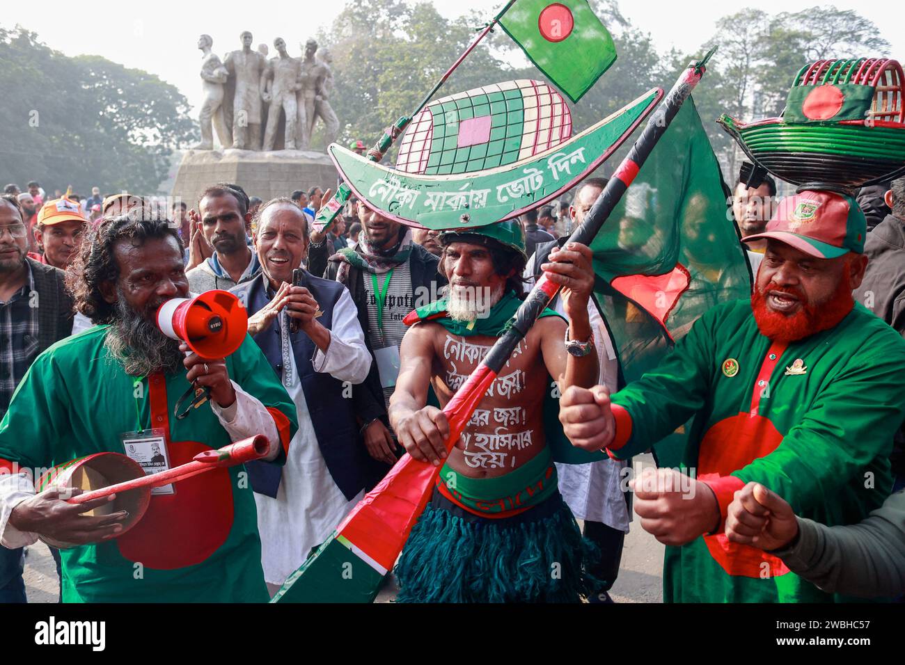 Dhaka, Bangladesh. 10th Jan, 2024. Bangladesh Awami League leaders and