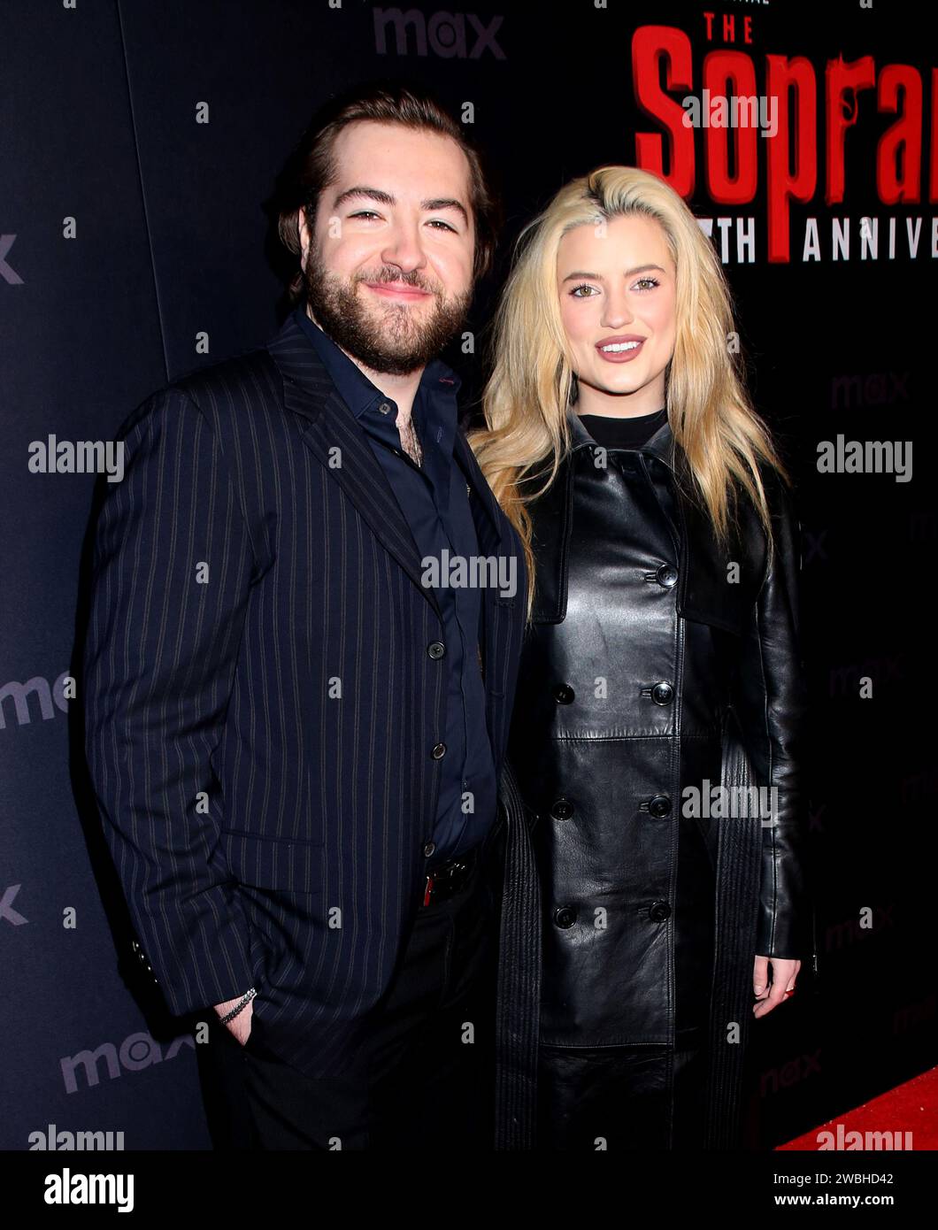 New York City, USA. 10th Jan, 2024. Michael Gandolfini and Mia Healey