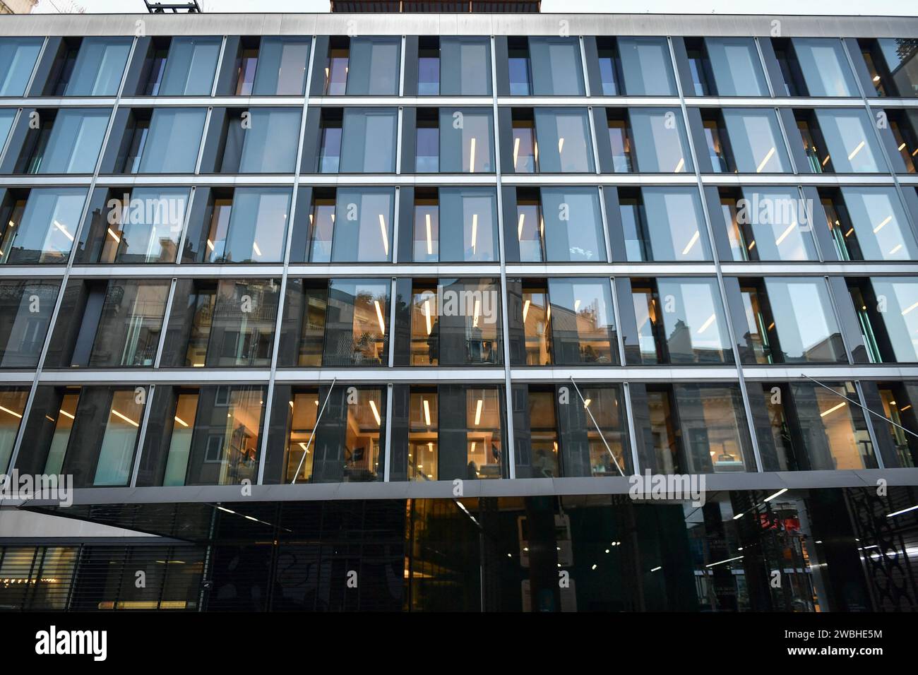 Paris, France. 10th Jan, 2024. This photograph shows the building of Qube Research & Technologies in Paris, on January 10, 2024. Photo by Firas Abdullah/ABACAPRESS.COM Credit: Abaca Press/Alamy Live News Stock Photo