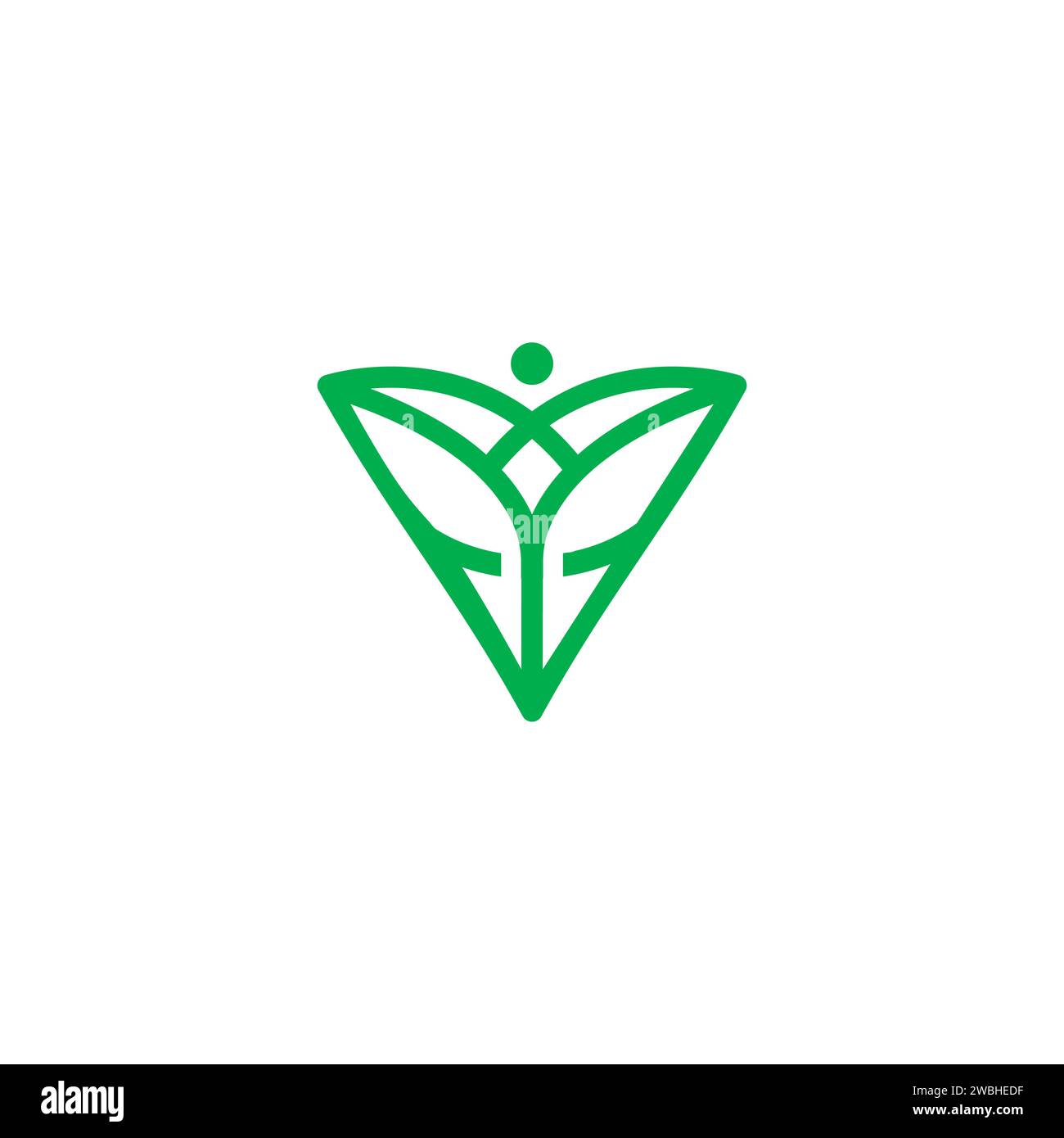 V Geomatric Logo Simple Design Stock Vector