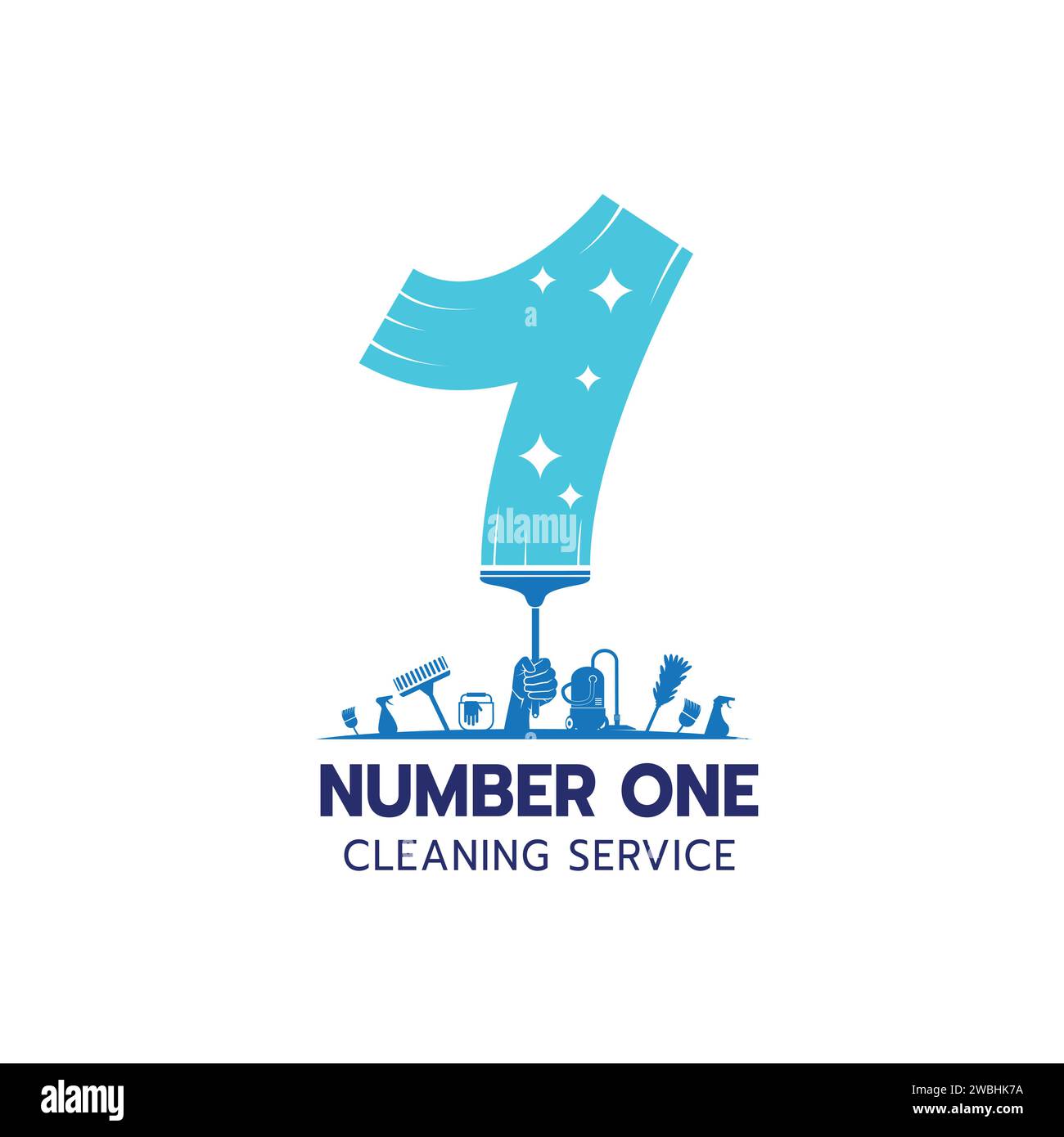 House Cleaning logo designs concept,House Cleaning Service Logo creative logo template on white background vector  illustration Stock Vector