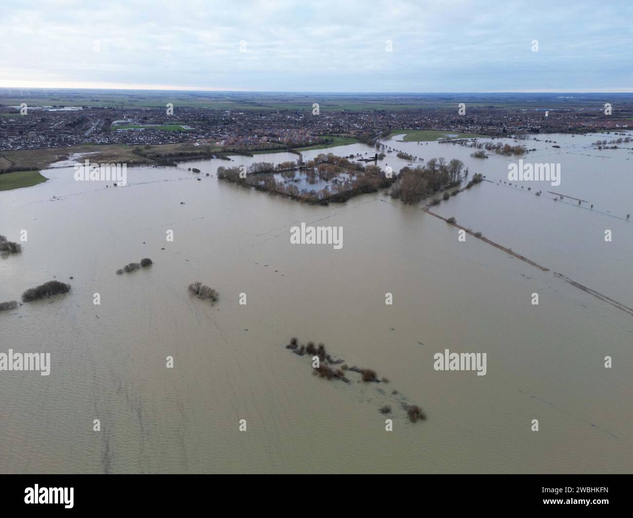 The road between Whittlesey and Thorney, near Peterborough