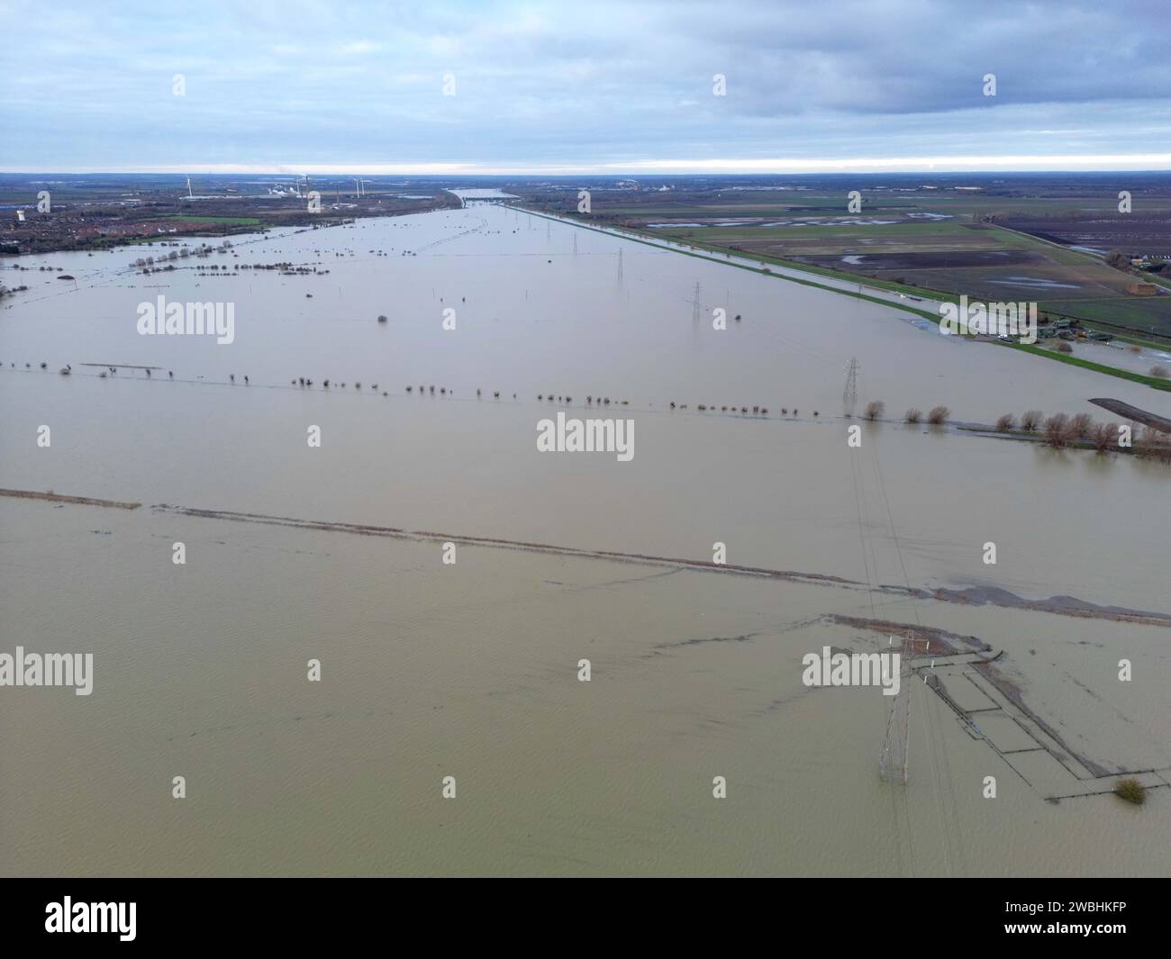 The road between Whittlesey and Thorney, near Peterborough