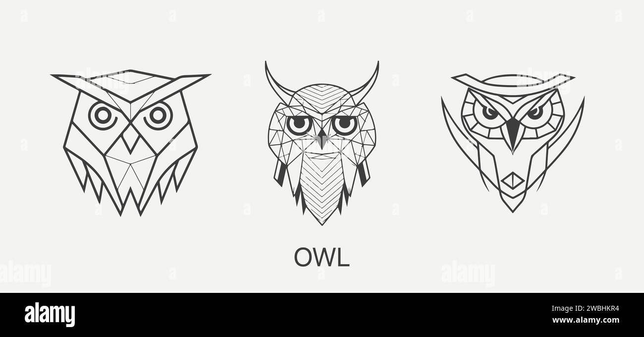 Owl logo template Stock Vector Images - Alamy