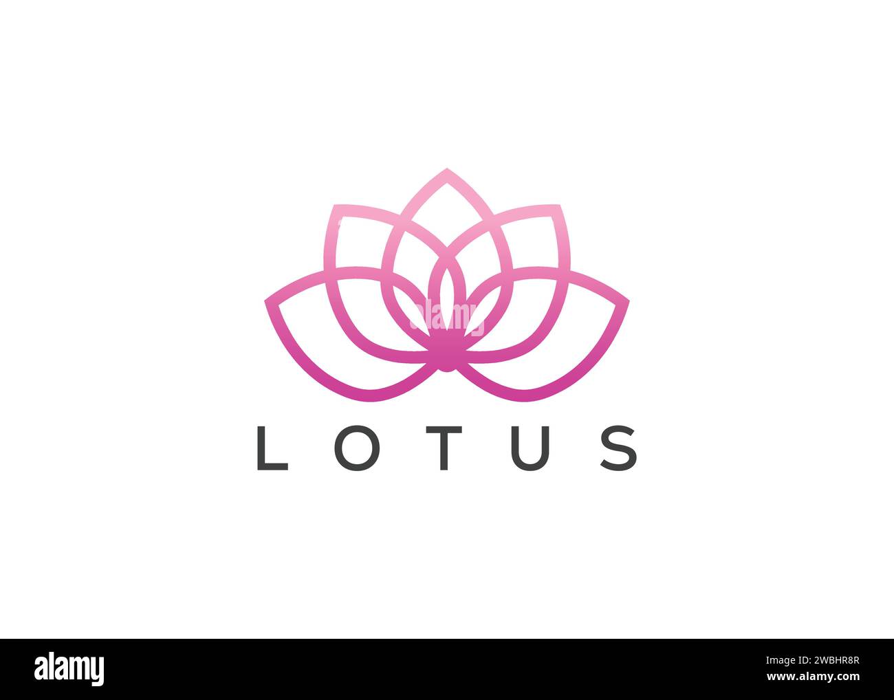 Lotus flower vector logo design Stock Vector Image & Art - Alamy