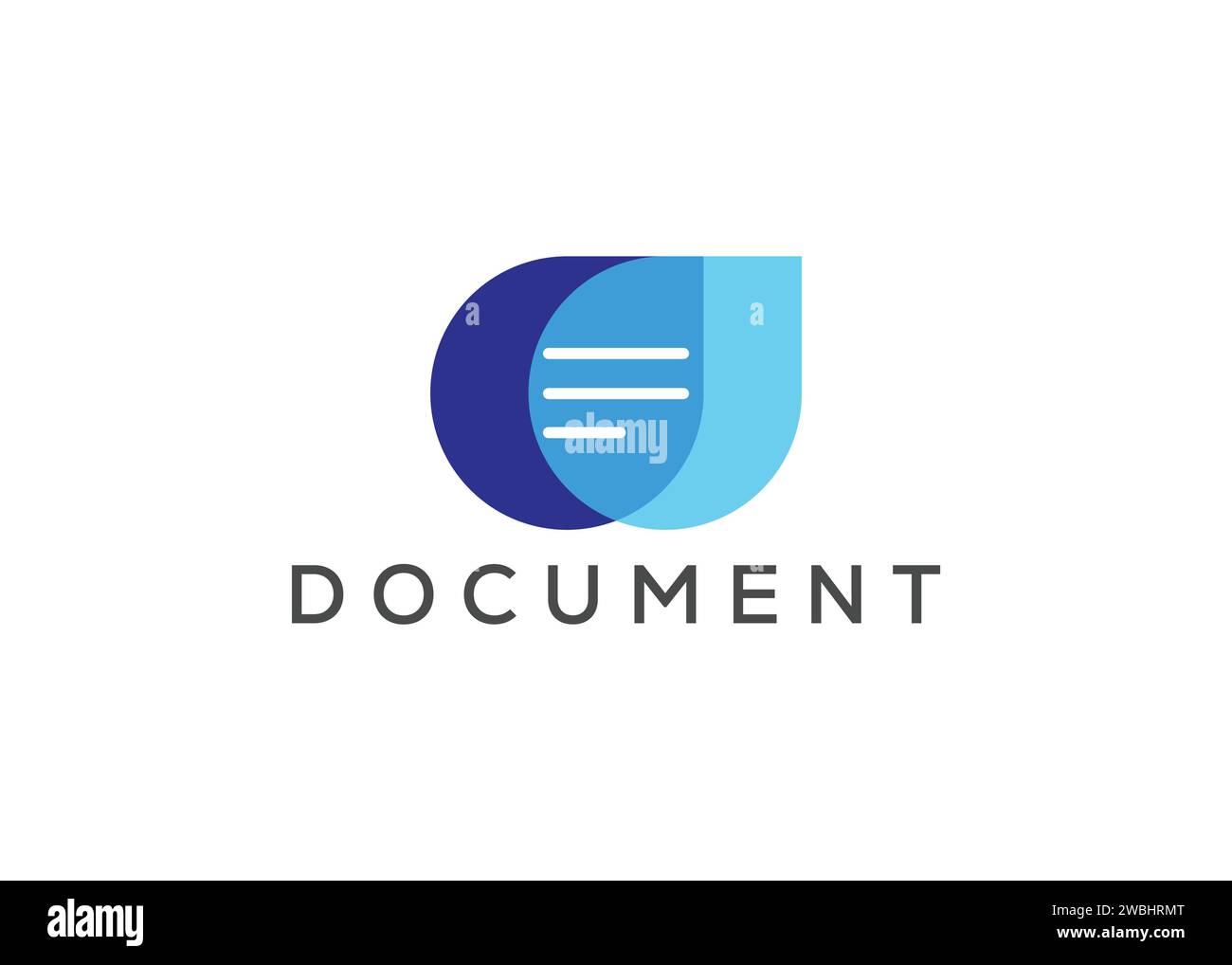 Minimal Document vector logo design template Stock Vector Image & Art ...