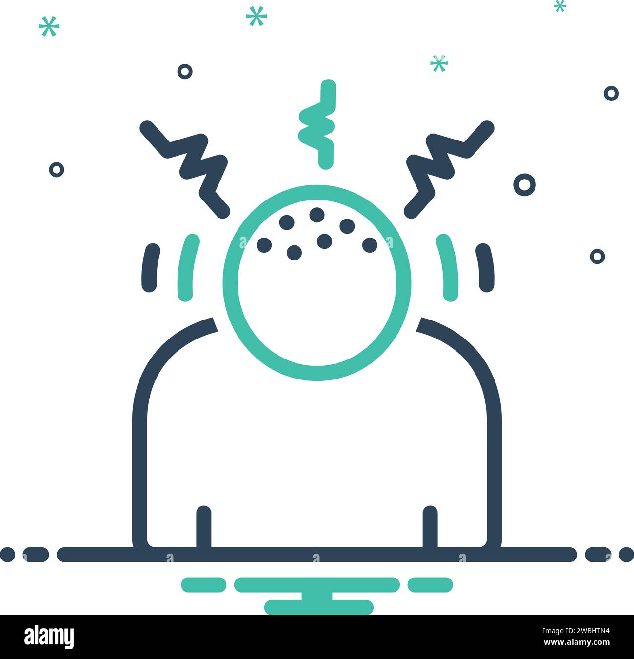 Icon for epileptic,apoplectic Stock Vector