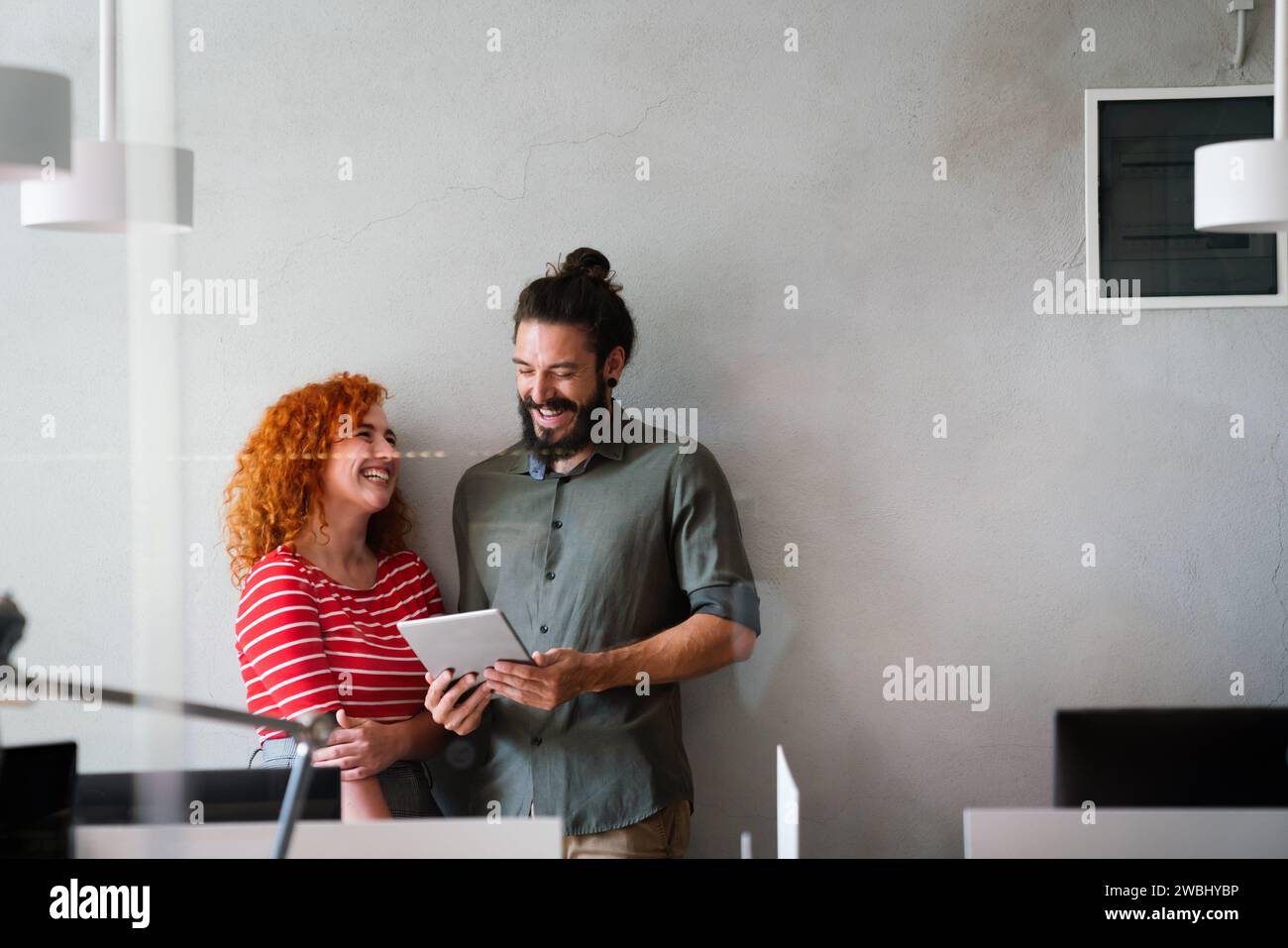 Software engineers working on project and programming in company. Startup business teamwork concept Stock Photo