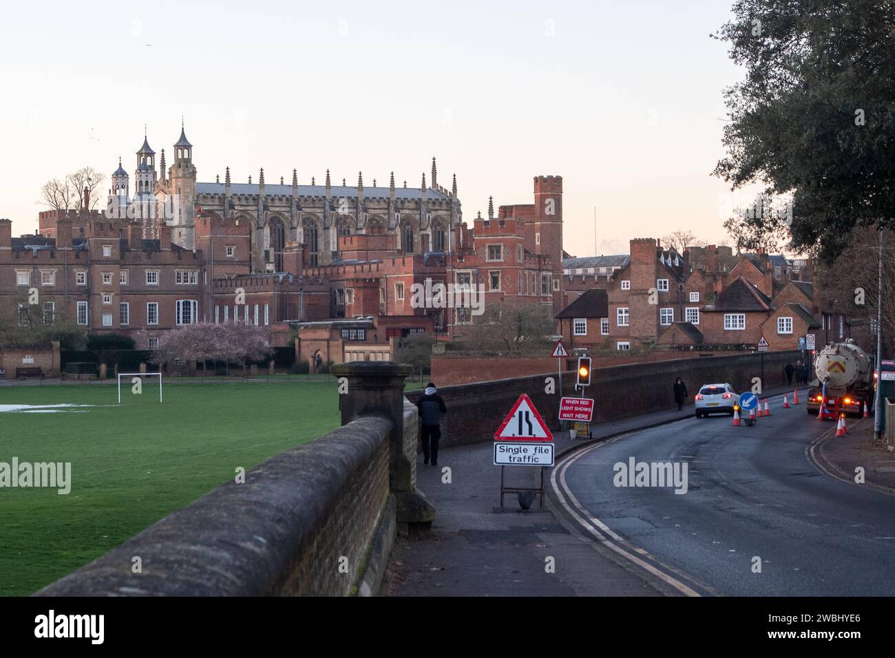 Famous public school Eton College in Eton, Windsor, Berkshire remains