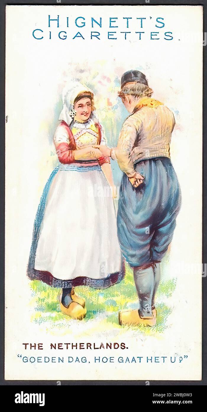 Greetings in The Netherlands - Vintage Cigarette Card Illustration ...