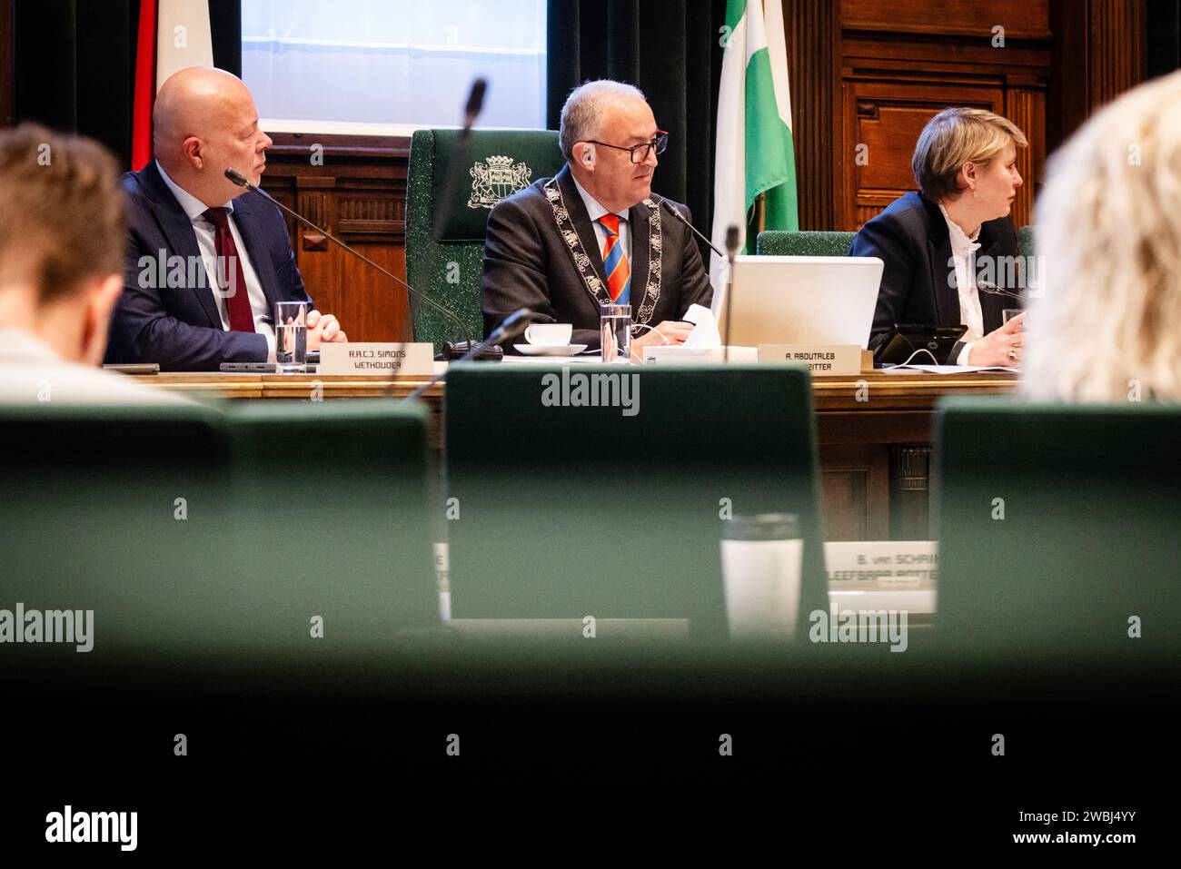 ROTTERDAM - Rotterdam mayor Ahmed Aboutaleb during his last New Year's speech to the city council. After more than fifteen years, he believes it is time to make way for a new mayor. ANP JEFFREY GROENEWEG netherlands out - belgium out Stock Photo