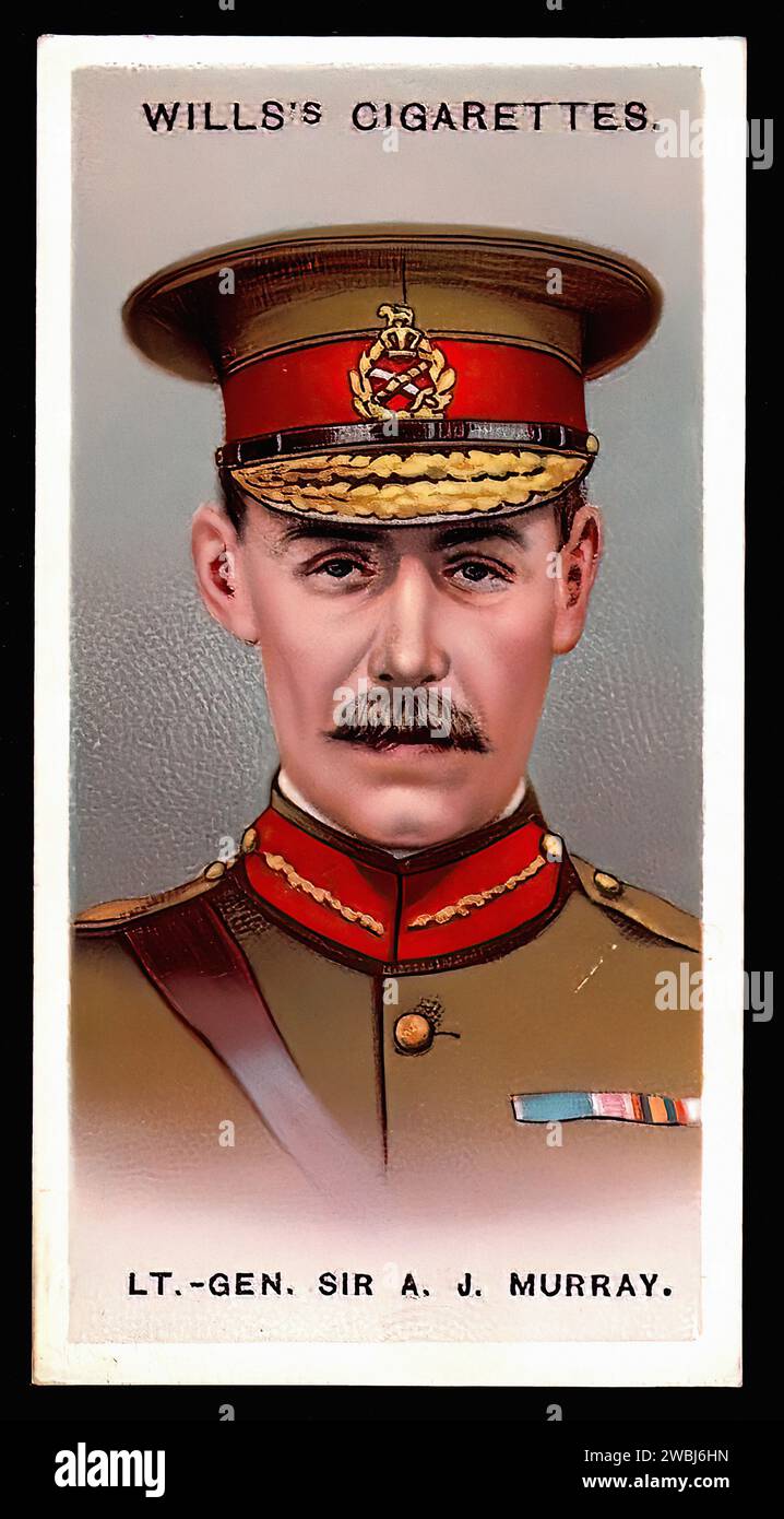 Lt-General Murray - Vintage Cigarette Card Illustration Stock Photo