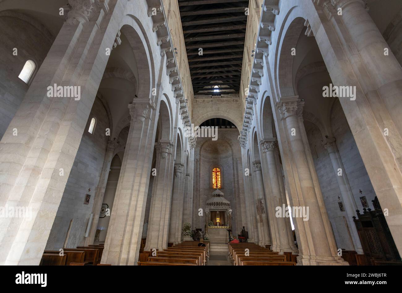 RUVO DI PUGLIA, JULY 10, 2022 - The inner of the Co-cathedral of Ruvo di Puglia, dedicated to Santa Maria Assunta, in Ruvo di Puglia, Puglia, Italy Stock Photo