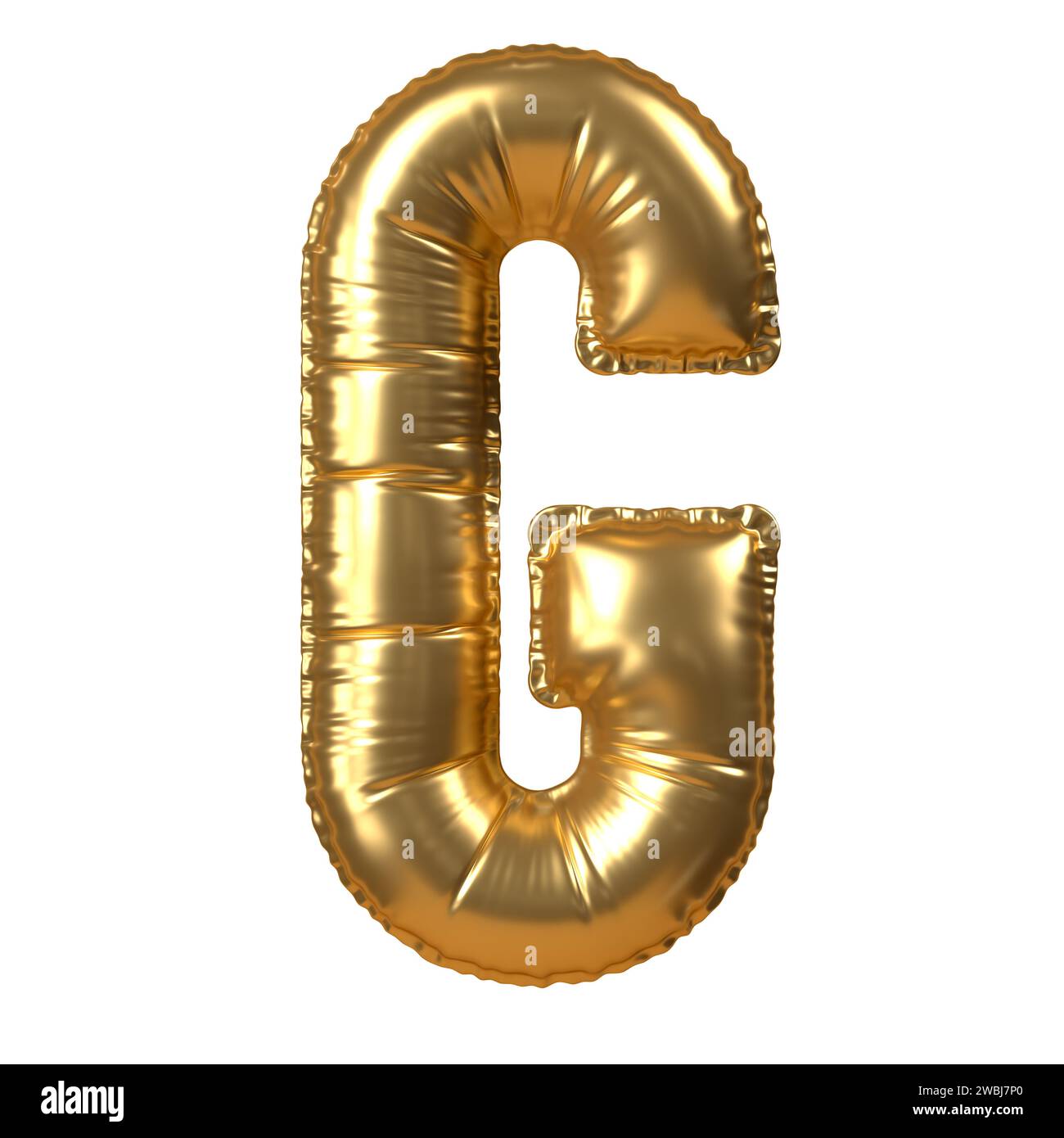 3D Gold Balloon Letter G Stock Photo