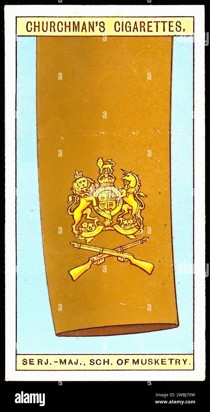 SerjeantMajor, School of Musketry Vintage Cigarette Card Illustration Stock Photo Alamy