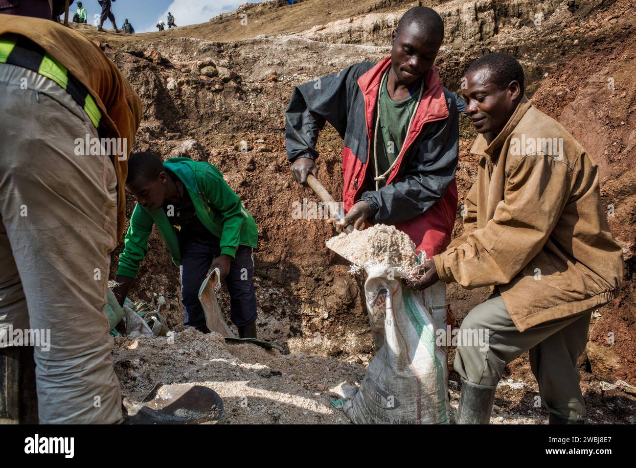 Mining in Democratic Republic of Congo, Africa, North Kivu Stock Photo